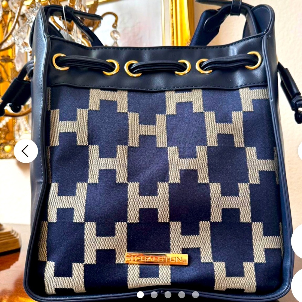 H Halston‎ Heritage monogram bucket bag